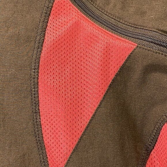 Danskin Now Jacket Womens Large Brown Windbreaker Zip Removable Sleeves Vest - Picture 4 of 14